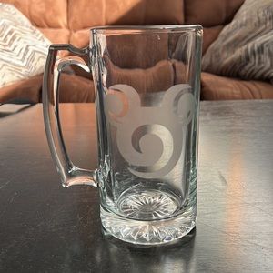 Mug Etched Glass Beer Stein Dad Gift Drinking Tribal Mickey Head